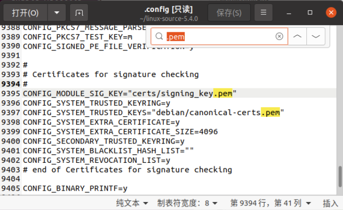 .config检索.pem字段